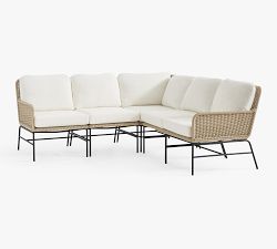 Tulum Wicker 5-Piece L-Shaped Outdoor Sectional (96")