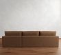 Westwood Slim Arm Deep Seat Leather Chaise Sectional (125"&ndash;143")