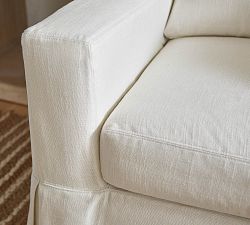 York Square Arm Slipcovered Sofa (60"-108")