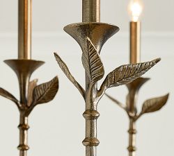 Botanical Forged-Iron Chandelier (30")