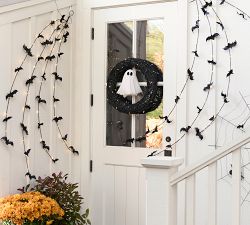 Handcrafted Ghost Light Up Wreath