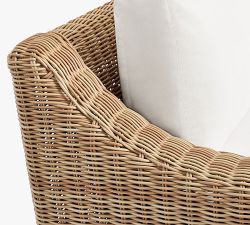 Huntington Wicker 4-Piece Slope-Arm Outdoor Sectional (95")