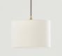 Linen Drum Shade Cord Pendant (10"-14")