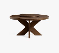 Modern Farmhouse Round Pedestal Extendable Dining Table (60"-78")