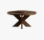 Modern Farmhouse Round Pedestal Extendable Dining Table (60"-78")