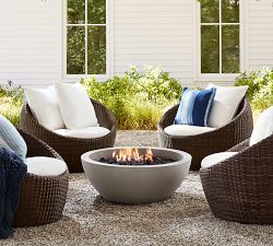 Torrey Wicker Swivel Outdoor Papasan