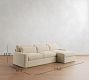 PB Comfort Modern Deep Square Arm Slipcovered Chaise Sectional (100"-126")