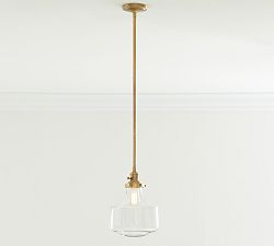 Schoolhouse Glass Pole Pendant (8"-12")