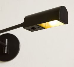 Sherman Metal Swing-Arm Rectangular Sconce (20")