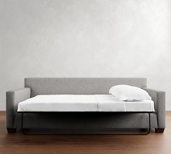 York Square Arm Deep Seat Side Sleeper Sofa (95")