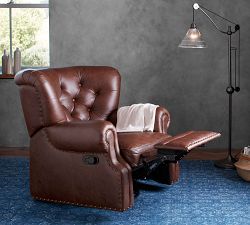 Lansing Leather Swivel Recliner