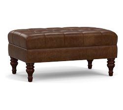 Martin Small Leather Ottoman