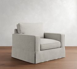 PB Comfort Square Arm Slipcovered Chair