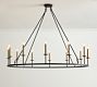 Remington Iron Round Ceiling-Mounted Chandelier (50")