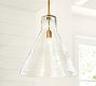 Bridget Recycled Glass Flared Pendant (14"-18")