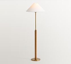 Chambers Leather Adjustable Floor Lamp (56")
