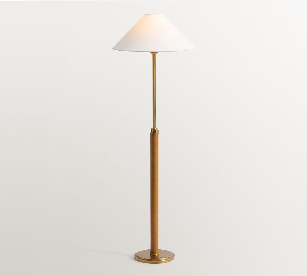 Chambers Leather Adjustable Floor Lamp (56") by Pottery Barn