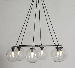 Claremont Glass Globe Round Chandelier (39"-48")