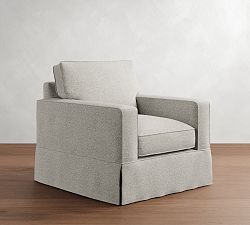 PB Comfort Square Arm Slipcovered Chair