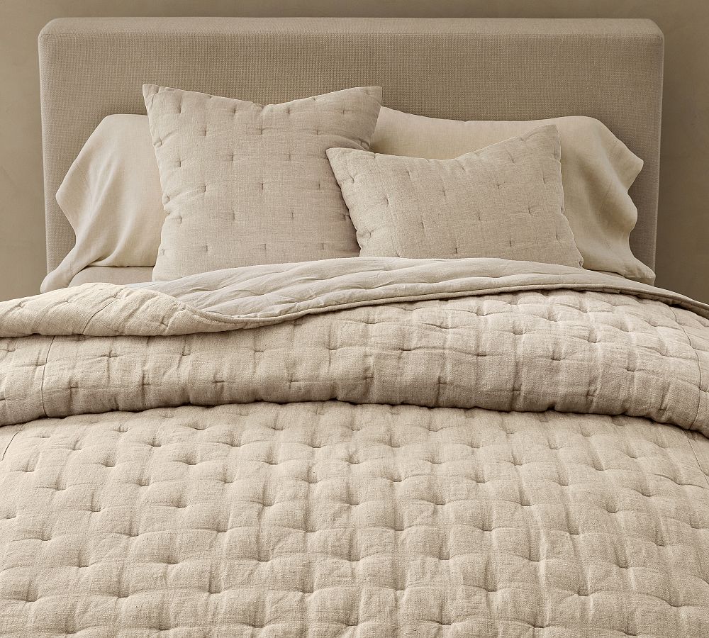 Everyday Linen Comfort Quilt - Flax, King/Cal.King