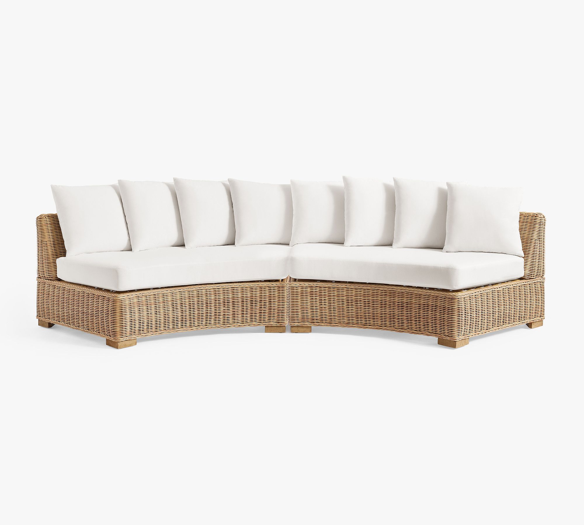 Huntington Wicker Rounded Outdoor Sectional (108")