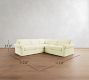 PB Comfort Modern Roll Arm Deep Seat Slipcovered 3-Piece L-Shaped Sectional (112")