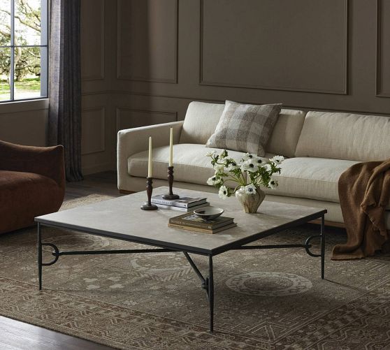 Sharine Square Marble Coffee Table (48.5
