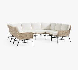 Tulum Wicker 8-Piece U-Shaped Outdoor Sectional (128")