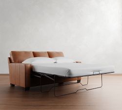 Buchanan Square Arm Leather Sleeper Sofa (84")