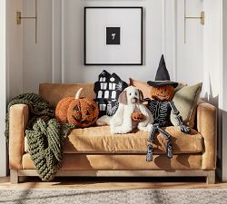 Light Up Jack-o&rsquo;-Lantern Pumpkin Pillow Cover
