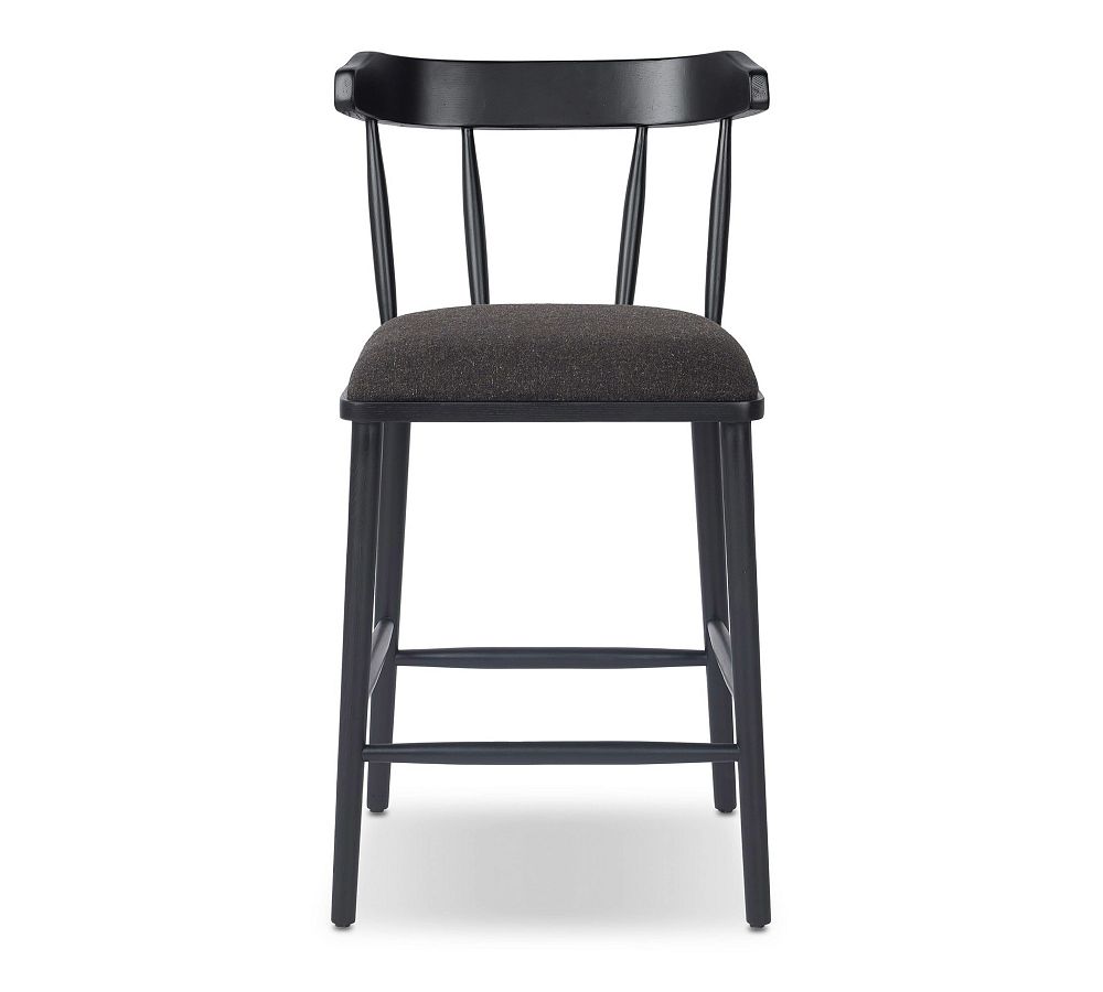 Lune Upholstered Stool by Pottery Barn