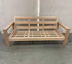 Open Box: Malibu Teak Outdoor Sofa Frame, 77" - Natural