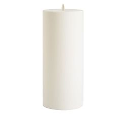 Open Box: Premium Flickering Flameless Outdoor Wax Pillar Candle (6"x14") - Ivory