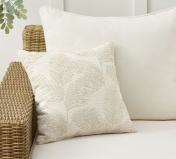 Open Box: Sylvie Palm Outdoor Performance Pillow (18") - Linen