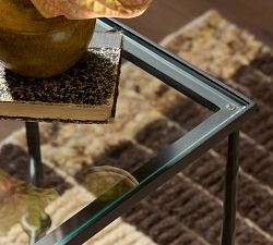 Sharine Square Glass End Table (13" - 22")