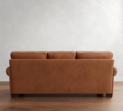 Buchanan Roll Arm Leather Sleeper Sofa (87")