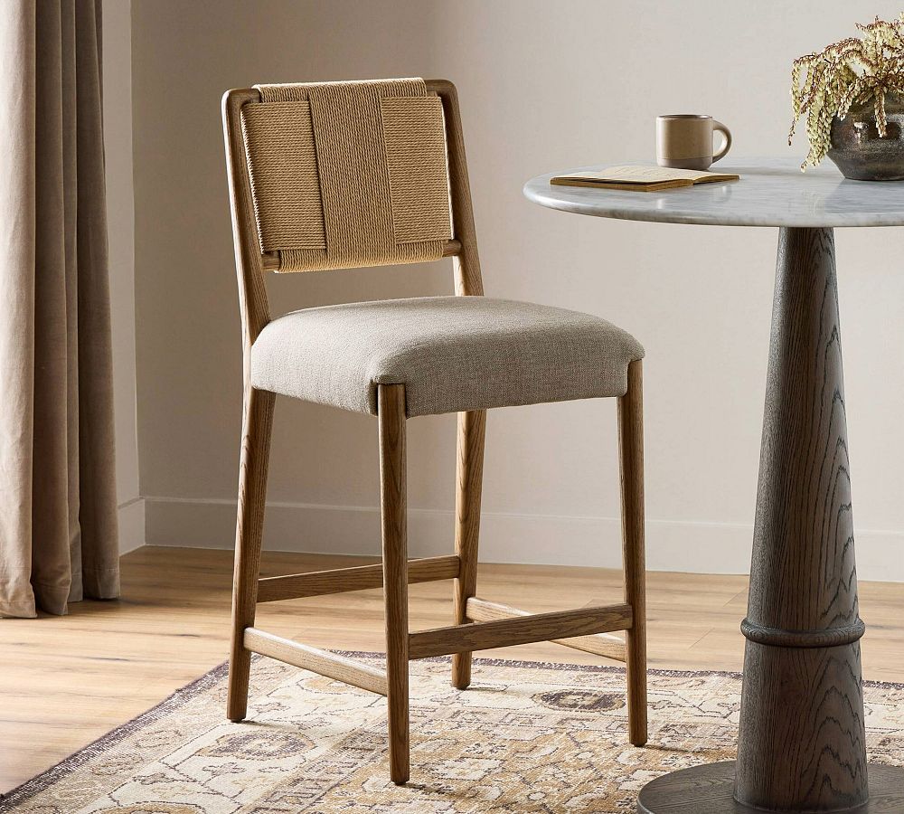 Eaton Upholstered Counter Stool by Pottery Barn