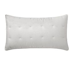 Open Box: Belgian Flax Linen Comforter Sham, King, Set of 2 - Soft Gray