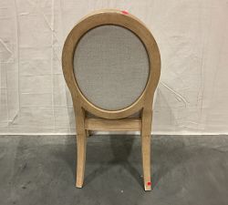 Open Box: Sausalito Upholstered Dining Chair, Side Chair - Basketweave Oatmeal, Seadrift Finish