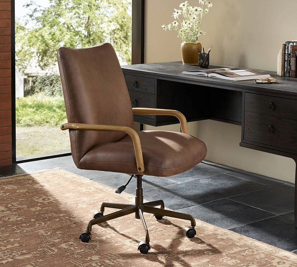 Flinton Leather Desk Chair by Pottery Barn