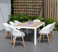 Marshall Metal Rectangular Outdoor Dining Table (82")