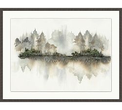 Open Box: Quietside Pines Framed Print, Print #2 (44.5"W x 33.5"H) - Black Frame