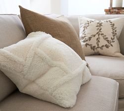 Patchwork Sherpa Pillow Cover