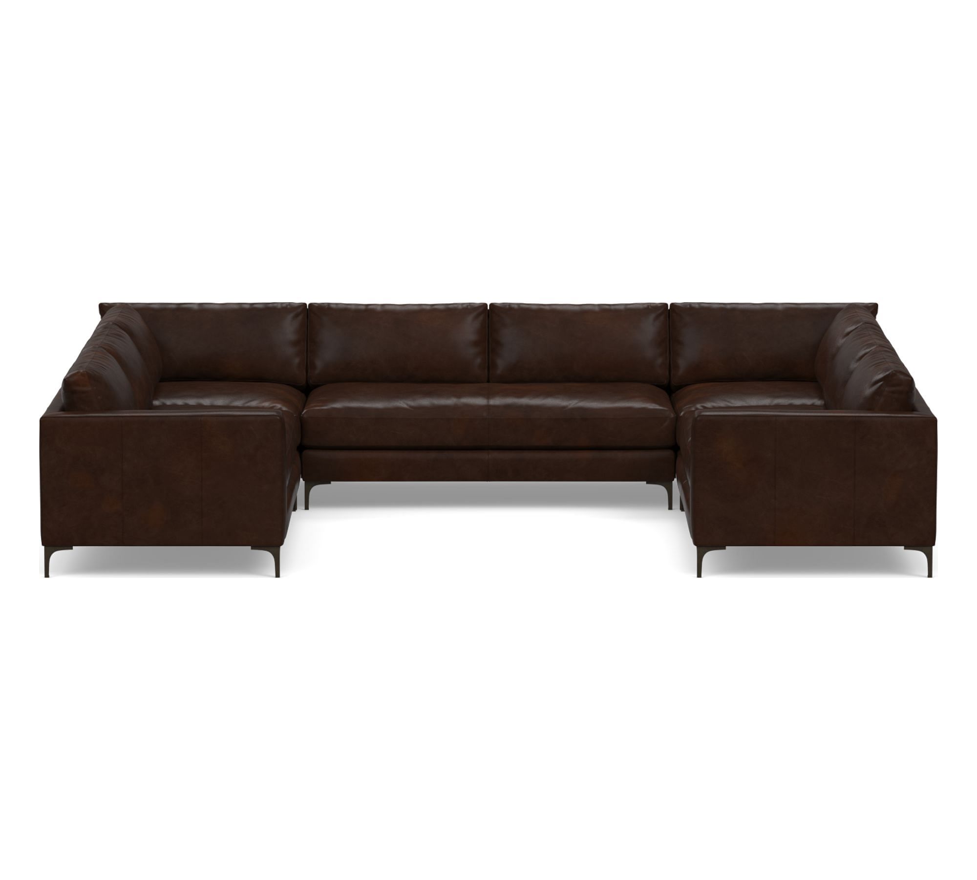 Jake Leather U-Shaped Sectional (145") - thumbnail 3