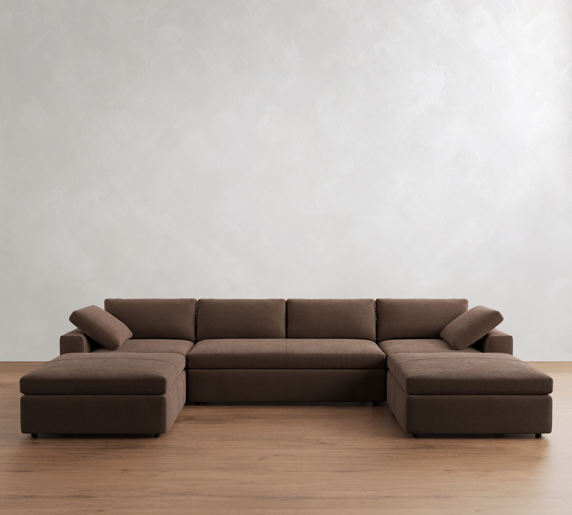 Dream Leather Modular Double Chaise Sectional (155") - thumbnail 3