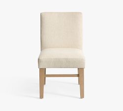 Classic Upholstered Dining Chair with Stretcher