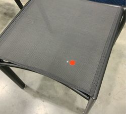 Open Box: Fiji Metal &amp; Mesh Stackable Outdoor Dining Side Chair - Black