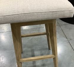 Open Box: Layton Upholstered Swivel Bar Stool (31.5") - Performance Heathered Tweed Pebble, Seadrift