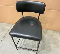 Open Box: Maison Leather Counter Stool (24") - Vintage Midnight, Antique Bronze