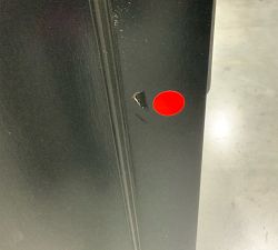 Open Box: Modular Bar Cabinet Base with Wood Doors (18") - Black